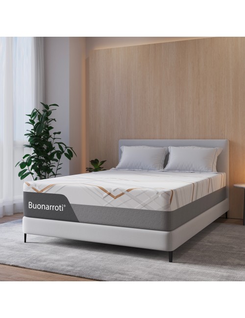 Materasso una piazza e mezza Corvo con Memory Foam, sfoderabile molle insacchettate 120x190x30 cm