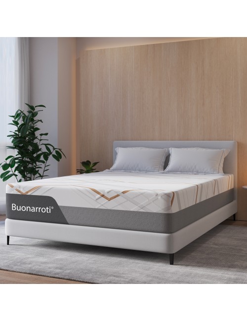 Materasso matrimoniale Corvo con Memory Foam, sfoderabile con molle insacchettate 160x200x30 cm