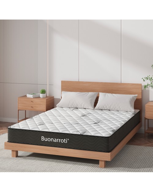 Materasso una piazza e mezza Tarico con molle insacchettate e strato in Memory Foam 120x190x22,3 cm