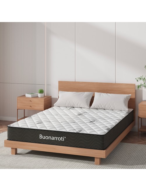 Materasso una piazza e mezza Tarico con molle insacchettate e strato in Memory Foam 120x190x22,3 cm