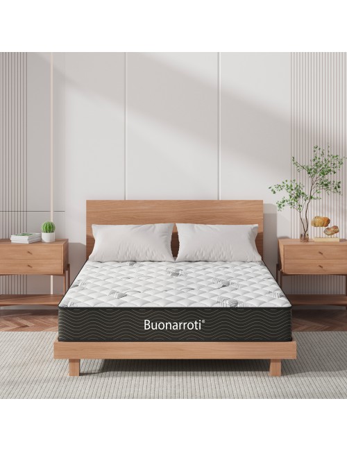 Materasso una piazza e mezza Tarico con molle insacchettate e strato in Memory Foam 120x190x22,3 cm