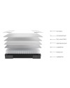 Materasso una piazza e mezza Tarico con molle insacchettate e strato in Memory Foam 120x190x22,3 cm