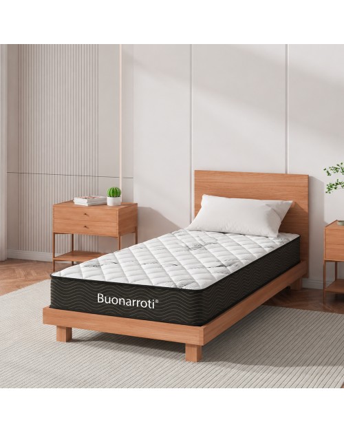 Materasso singolo Tarico con molle insacchettate e strato in Memory Foam 90x190x22,3 cm