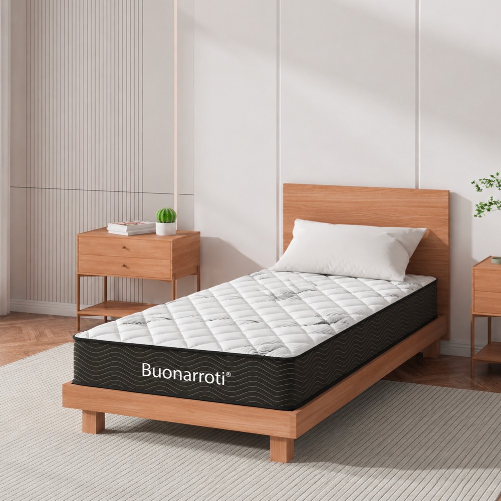 Materasso singolo Tarico con molle insacchettate e strato in Memory Foam 90x190x22,3 cm