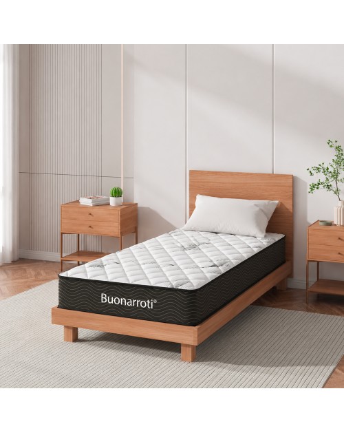 Materasso singolo Tarico con molle insacchettate e strato in Memory Foam 80x190x22,3 cm