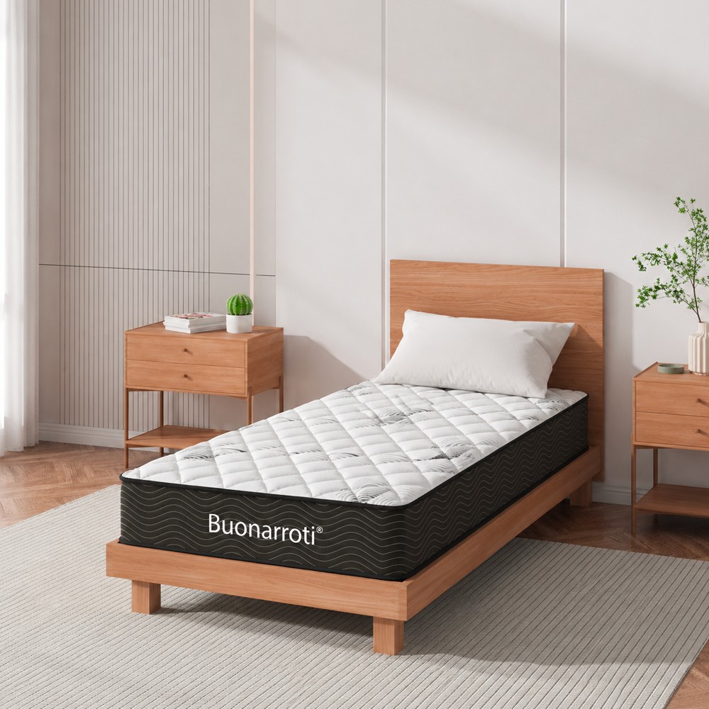 Materasso singolo Tarico con molle insacchettate e strato in Memory Foam 80x190x22,3 cm