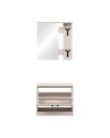 Mobile Ingresso Limone41A con Specchio, Appendiabiti e Scarpiera Beige