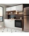 Cucina Completa Cuneo 180 cm con Elettrodomestici Inclusi – Rovere e Bianco Opaco