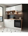 Cucina Completa Cuneo 180 cm con Elettrodomestici Inclusi – Rovere e Bianco Opaco
