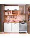 Cucina Cuneo 120 cm Rovere e Bianco Opaco con Lavello Incluso – Compatta, Funzionale e Moderna