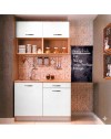 Cucina Cuneo 120 cm Rovere e Bianco Opaco con Lavello Incluso – Compatta, Funzionale e Moderna