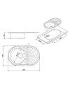 Lavello ovale incasso 1 vasca e gocciolatoio sinistro 78x48 Smeg LMEL77S inox