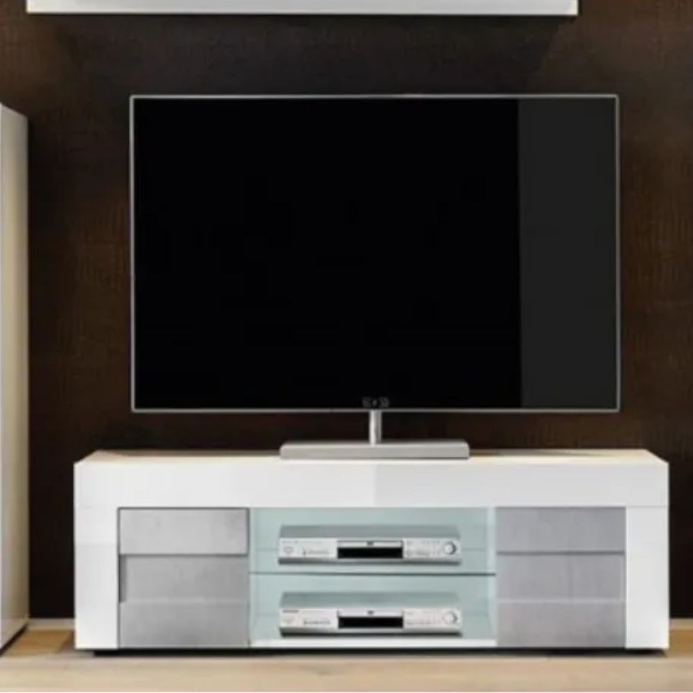Base porta Tv July colore grigio cemento