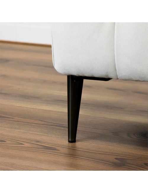 Piede in metallo per mobili e complementi d'arredo Ago17 nickel nero H 17cm.