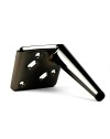 Piede in metallo per mobili e complementi d'arredo Ago17 nickel nero H 17cm.