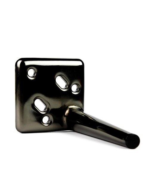 Piede in metallo per mobili e complementi d'arredo Ago17 nickel nero H 17cm.