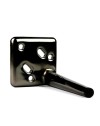 Piede in metallo per mobili e complementi d'arredo Ago17 nickel nero H 17cm.