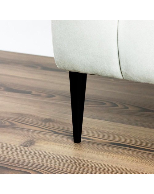 Piede in metallo per mobili e complementi d'arredo Ago17 nero opaco H 17cm.