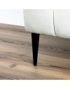 Piede in metallo per mobili e complementi d'arredo Ago17 nero opaco H 17cm.