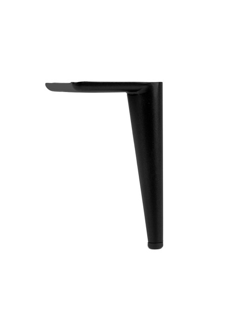Piede in metallo per mobili e complementi d'arredo Ago17 nero opaco H 17cm.