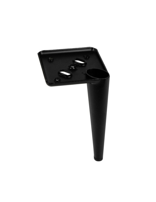 Piede in metallo per mobili e complementi d'arredo Ago17 nero opaco H 17cm.