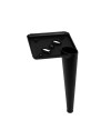 Piede in metallo per mobili e complementi d'arredo Ago17 nero opaco H 17cm.