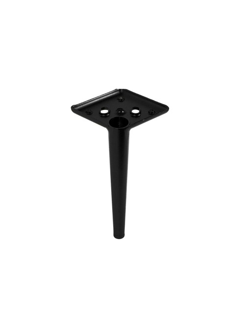 Piede in metallo per mobili e complementi d'arredo Ago17 nero opaco H 17cm.