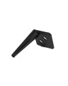 Piede in metallo per mobili e complementi d'arredo Ago17 nero opaco H 17cm.