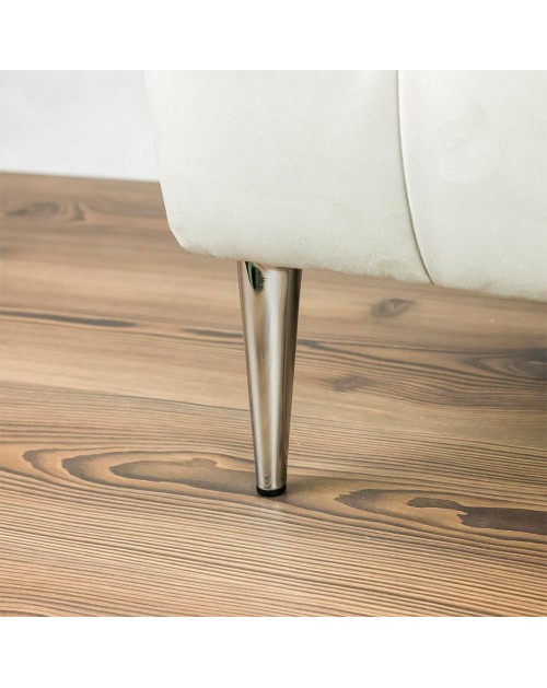 Piede in metallo per mobili e complementi d'arredo Ago17 cromato H 17cm.