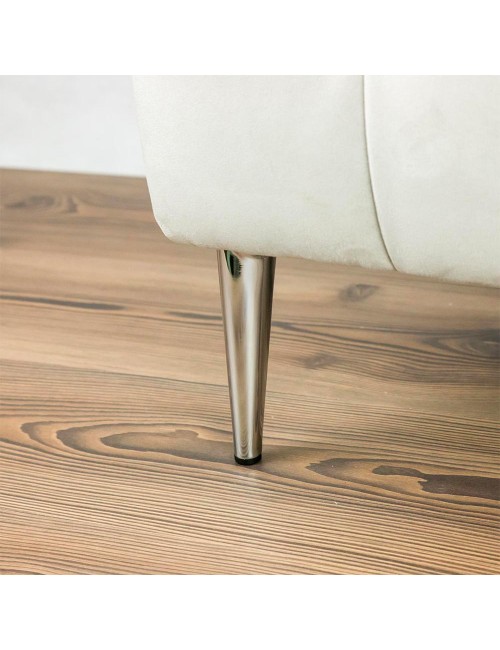 Piede in metallo per mobili e complementi d'arredo Ago17 cromato H 17cm.