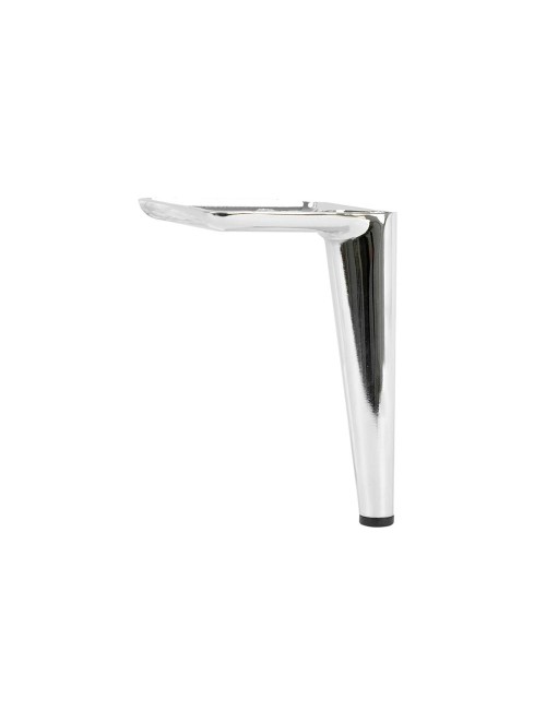 Piede in metallo per mobili e complementi d'arredo Ago17 cromato H 17cm.
