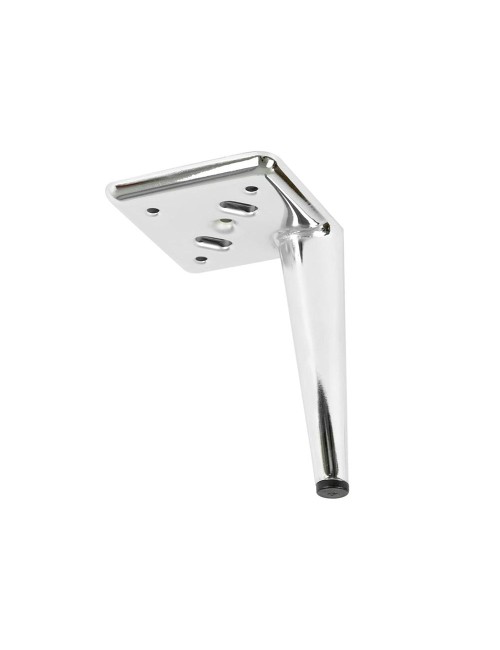 Piede in metallo per mobili e complementi d'arredo Ago17 cromato H 17cm.