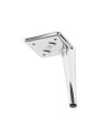 Piede in metallo per mobili e complementi d'arredo Ago17 cromato H 17cm.