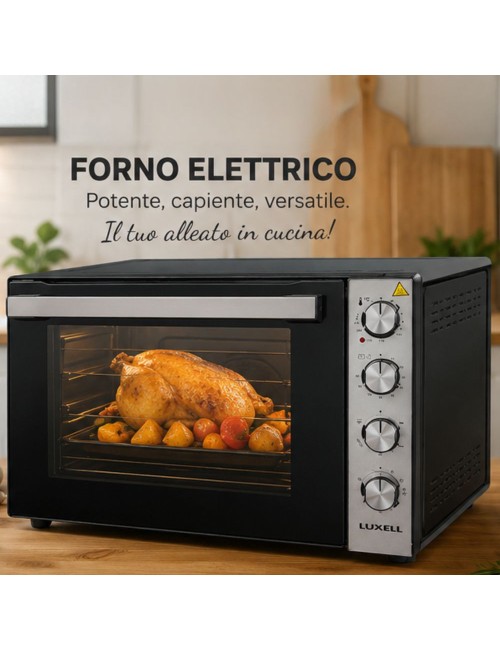 Forno d'Appoggio Multifunzione Nero Inox LX-9645 Kumtel Prezzo