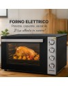 Forno d'appoggio multifunzione 70 litri nero inox LX-9645