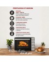 Forno d'appoggio multifunzione 70 litri nero inox LX-9645