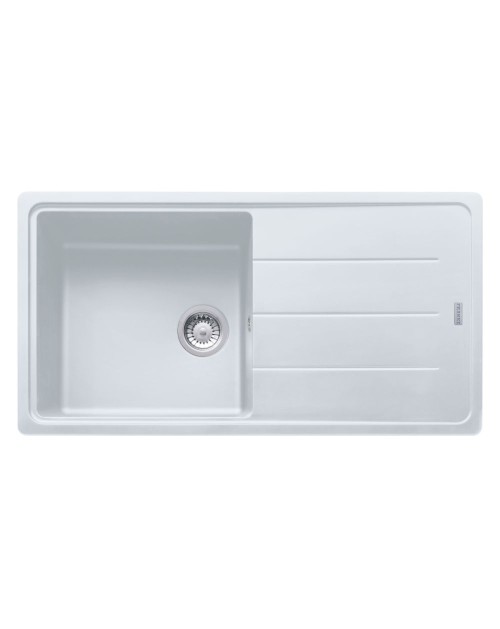 Lavello 1 vasca Franke Boston BFG61197 gocciolatoio reversibile 97x50 cm. bianco