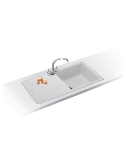 Lavello 1 vasca Franke Boston BFG61197 gocciolatoio reversibile 97x50 cm. bianco