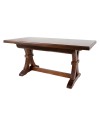 Tavolo allungabile Polignano in legno massello 180x85x79H colore noce antico