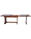 Tavolo allungabile Polignano in legno massello 180x85x79H colore noce antico