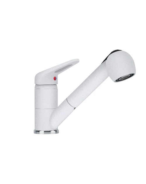 Miscelatore da cucina bianco doccetta estraibile Paini Mixo 45WH568TCZ