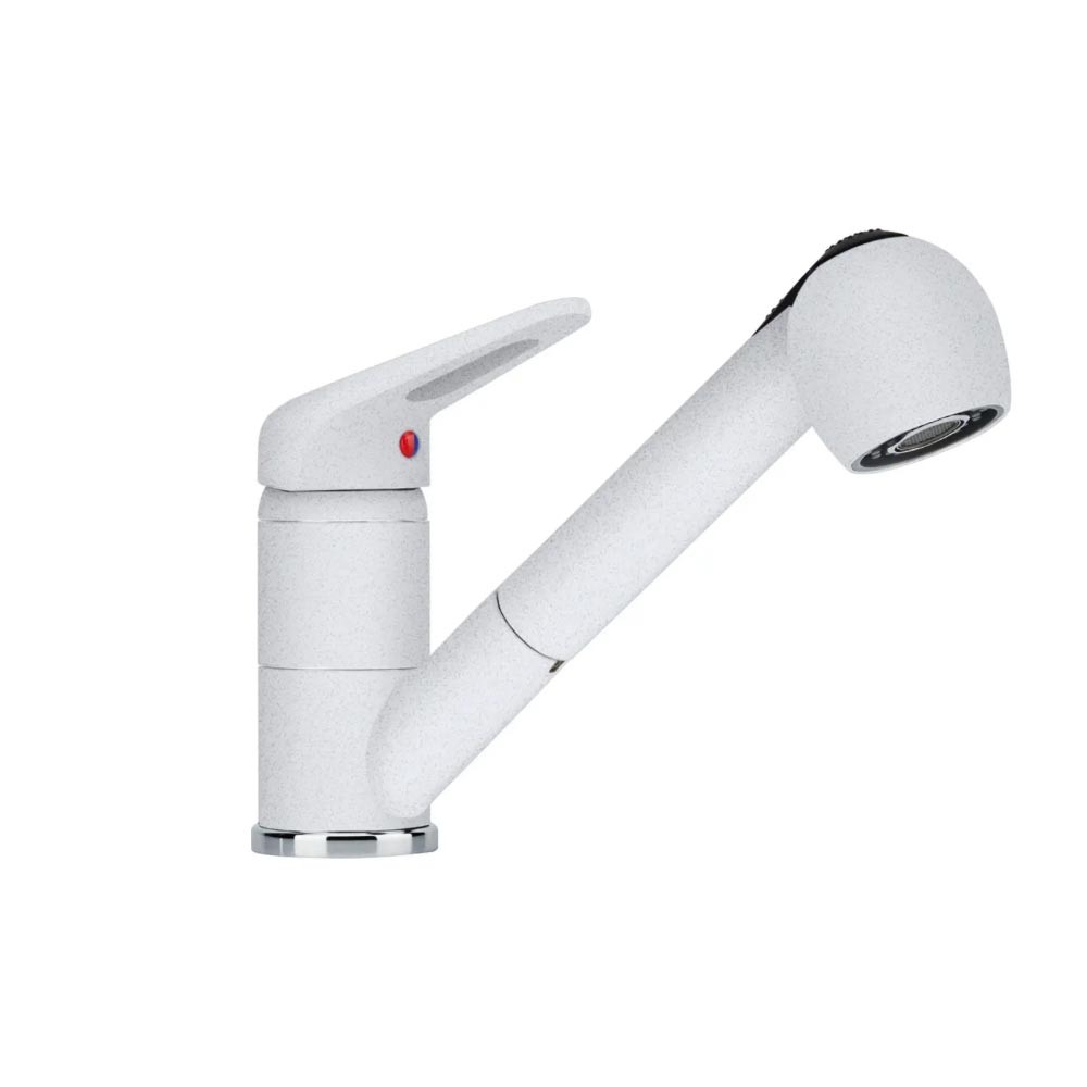 Miscelatore da cucina bianco doccetta estraibile Paini Mixo 45WH568TCZ