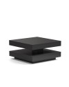 Tavolino da salotto Monolith con doppio piano quadrato girevole colore antracite 67x67 cm