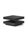 Tavolino da salotto Monolith con doppio piano quadrato girevole colore antracite 67x67 cm