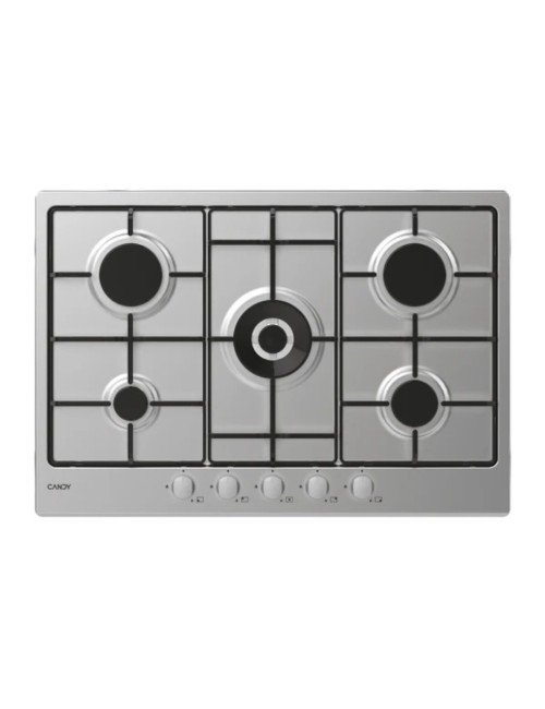Piano cottura a gas Candy CHW74WX 5 fuochi 75 cm inox