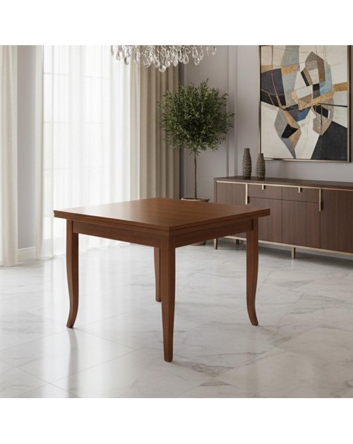 Tavolo quadrato allungabile Verona 90x90 colore noce