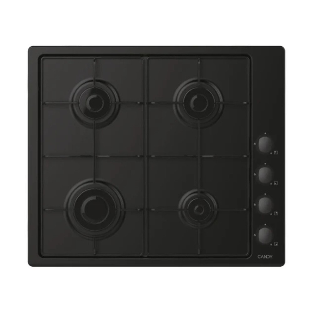 Piano cottura a gas Candy CHW6LBB 4 zone manopole laterali nero