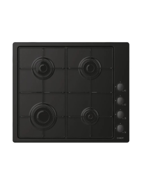 Piano cottura a gas Candy CHW6LBB 4 zone manopole laterali nero