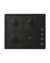 Piano cottura a gas Candy CHW6LBB 4 zone manopole laterali nero