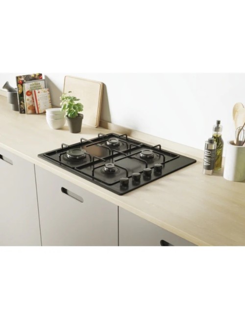 Piano cottura a gas Candy CHW6LBB 4 zone manopole laterali nero